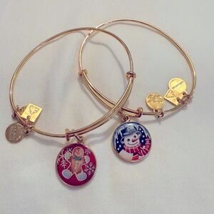 Alex and Ani Gold Christmas Bracelets